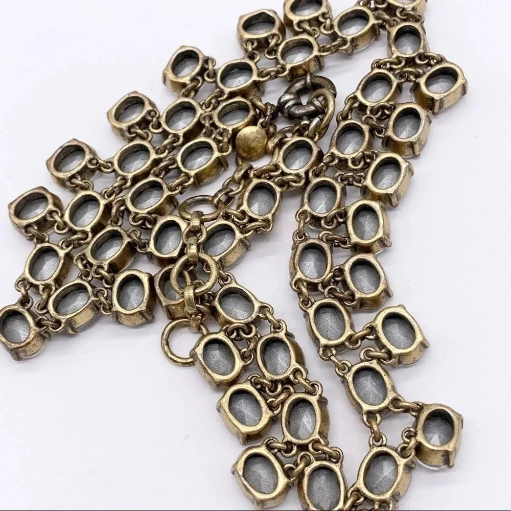 J. Crew Crystal Double Row Collar Necklace